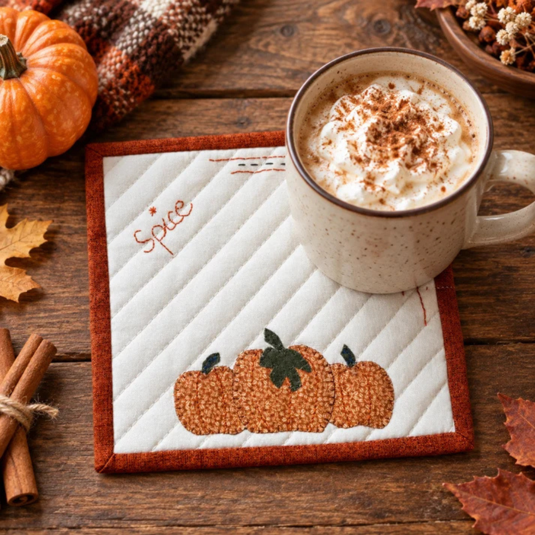 Village Fabrics Pumpkin Spice Mug Mat Kit