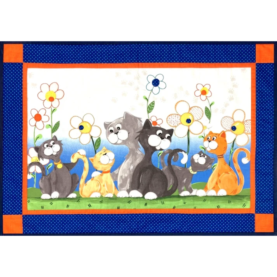 Village Fabrics Happy Cats Wall-hanging Kit