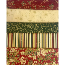 Village Fabrics Christmas 5 Fat Quarters Fabric Pack - Festive