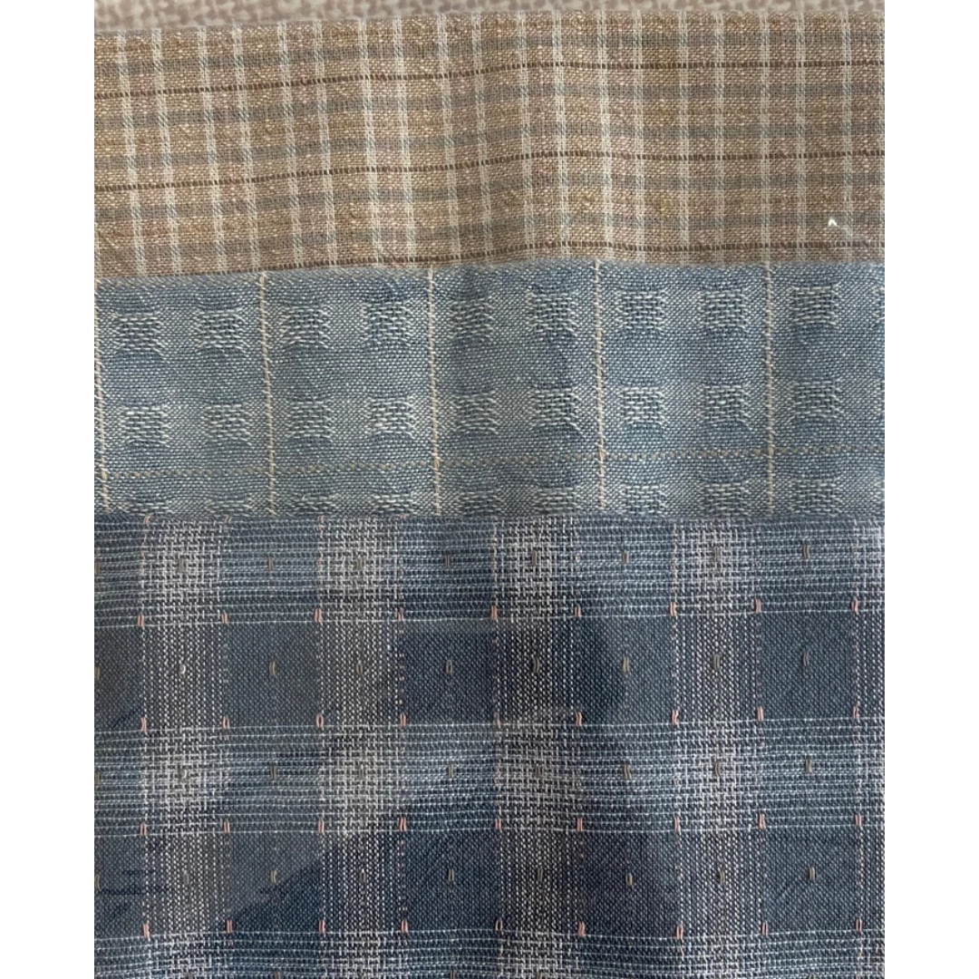 Village Fabrics Japanese Woven 3 Eighths Fabric Pack - Blue