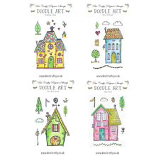 Bee Crafty Doodle Art Stamps - 4 x A6 House Bundle Stamp Sets
