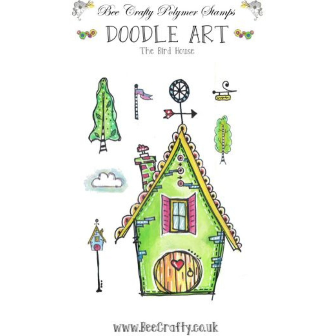 Bee Crafty Doodle Art Stamps A6 Bird House