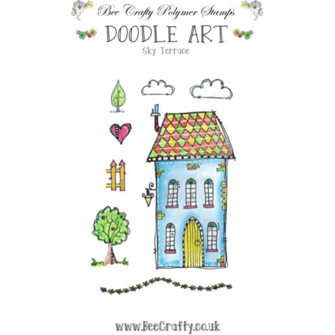 Bee Crafty Doodle Art Stamps - A6 Sky Terrace