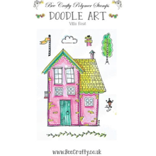 Bee Crafty Doodle Art Stamps - A6 Villa Rose