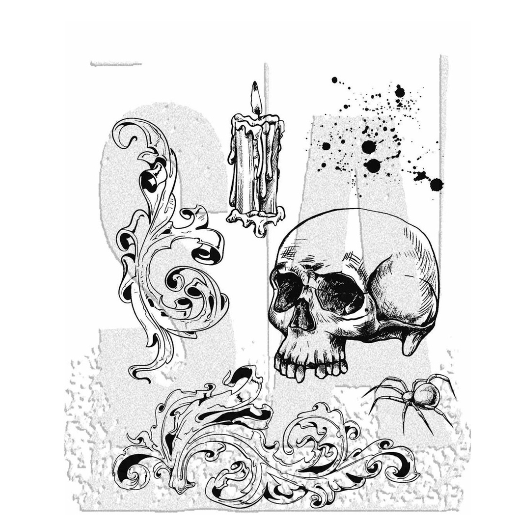Tim Holtz Stampers Anonymous Cling Stamps - Foreboding