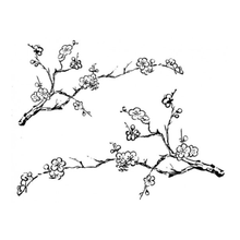 Stamp Addicts Plum Branches rubber stamp set