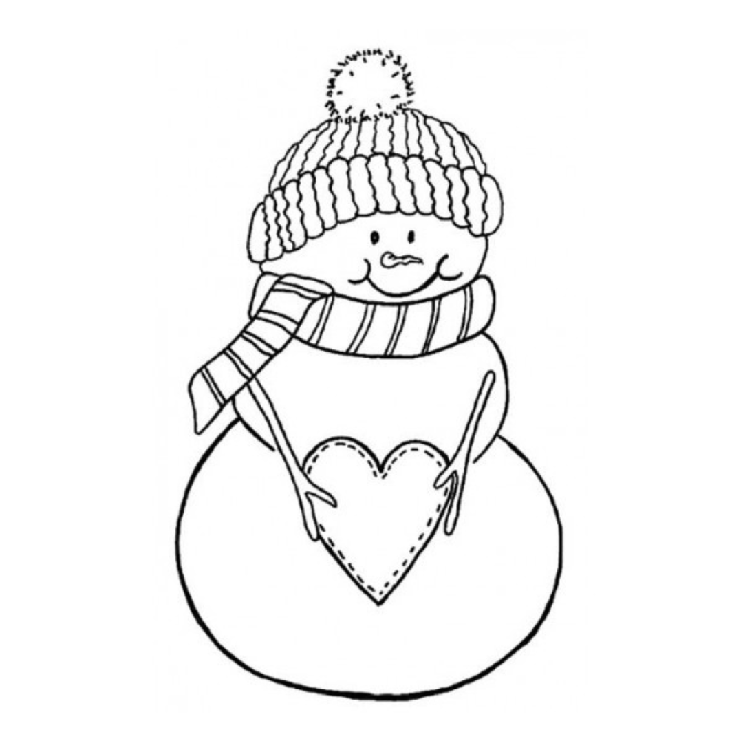 Stamp Addicts Rosie Snowlady cling mounted rubber stamp
