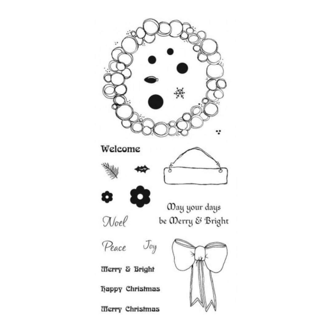 Stamp Addicts Bauble Wreath clear photopolymer stamp set