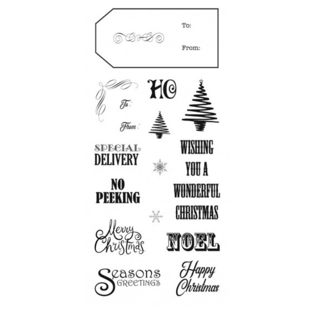 Christmas Tags Clear Photopolymer Stamp Set