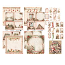 LaBlanche Christmas Friends Papercrafting Kit - 12 Designer Papers, Tags, Die-Cuts & A4 Transfer Sheet
