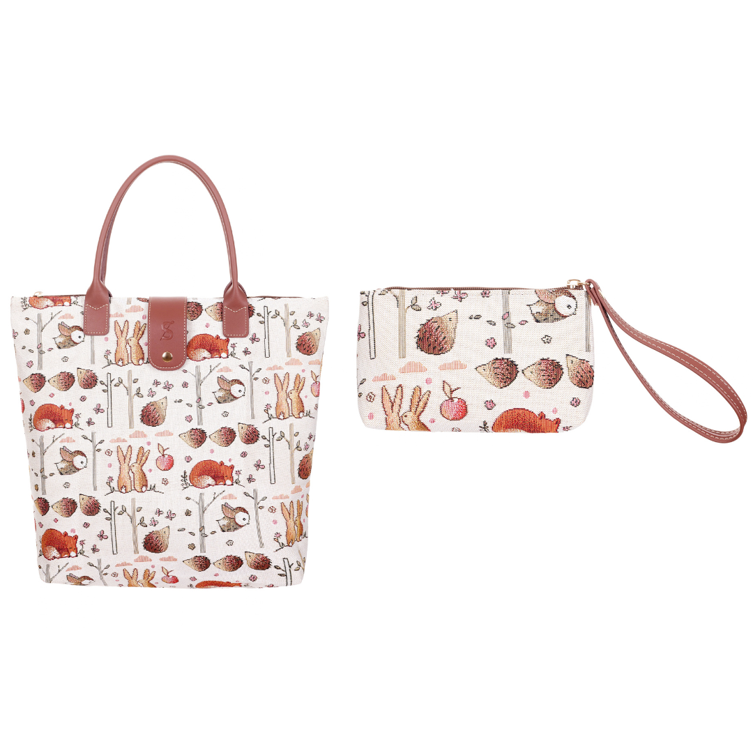 Signare Tapestry Ginger Betty Foldaway Bag & Wristlet