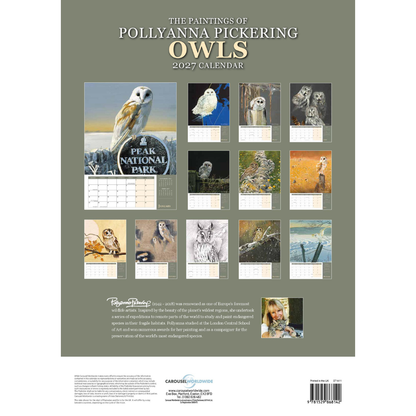 Pollyanna Pickering Owls 2027 Fine Art Calendar