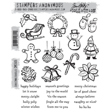 Tim Holtz Stampers Anonymous Christmas Doodles stamp set - 27 Stamps