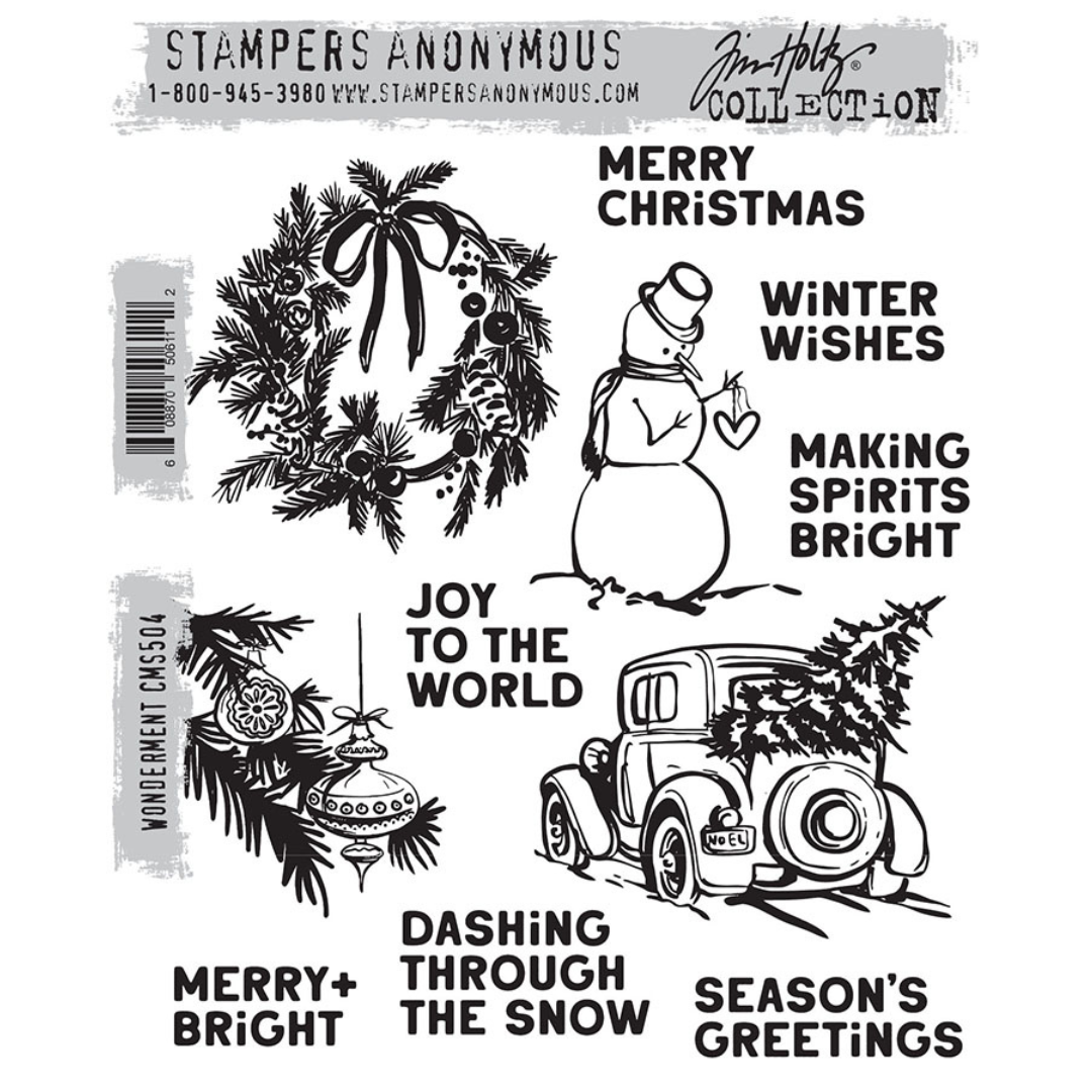 Tim Holtz Stampers Anonymous Wonderment stamp set - 11 Stamps