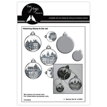 Two Jays Bauble Half Price Stamp & Die Set - 2 Dies & 1 Stamp