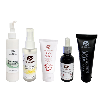 MG Skincare Recovering Dry/Rosacea Kit with Free Exfoliator Scrub 50ml
