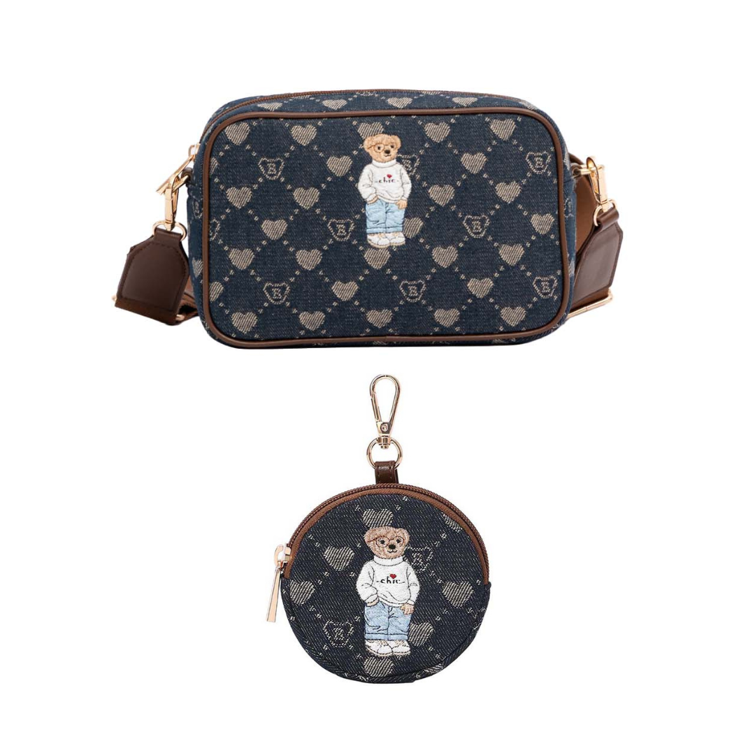 Signare London Camera Bag with Bubble Purse B-loved Design in Blue