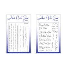 John Next Door Handy sentiments & Sentiment Lines Stamp Sets - BOGOF