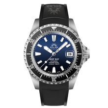 Solar Aqua Deep Bay Swiss Automatic Peseux 224 Watch - Blue Dial