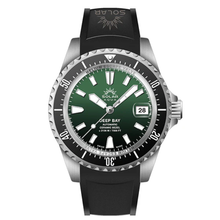 Solar Aqua Deep Bay Swiss Automatic Peseux 224 Watch - Green Dial