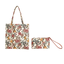 Signare Tapestry  William Morris Pomegranate & Lemon Flat Bag and Wristlet
