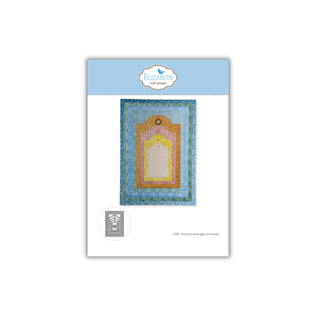 Elizabeth Craft Stitched Rectangles & Labels Die Set - 9 dies