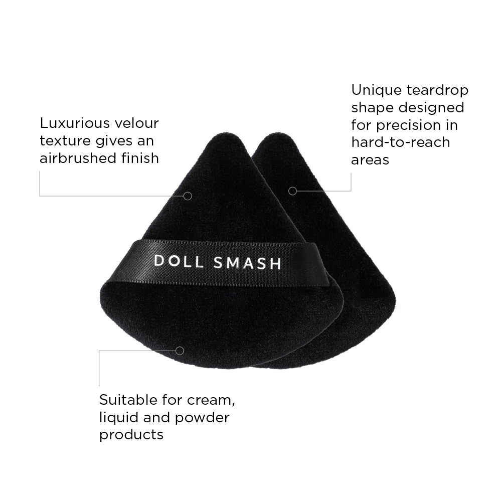 Doll Smash Cosmetics Full Make Up Brush Set With Free Velour Powder Puff Set worth £16.00