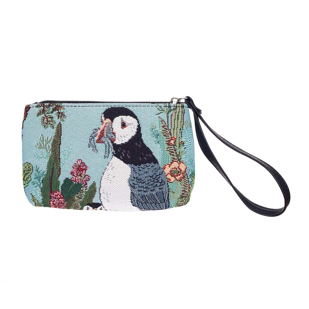 Signare Tapestry Puffin Foldaway Bag with Wristlet