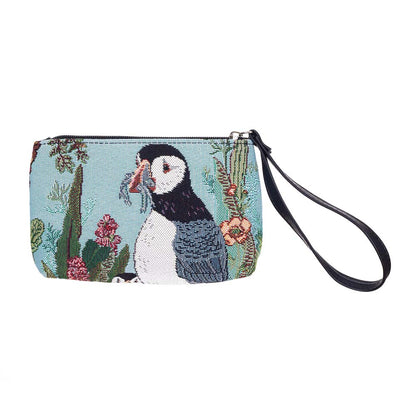 Signare Tapestry Puffin Foldaway Bag with Wristlet