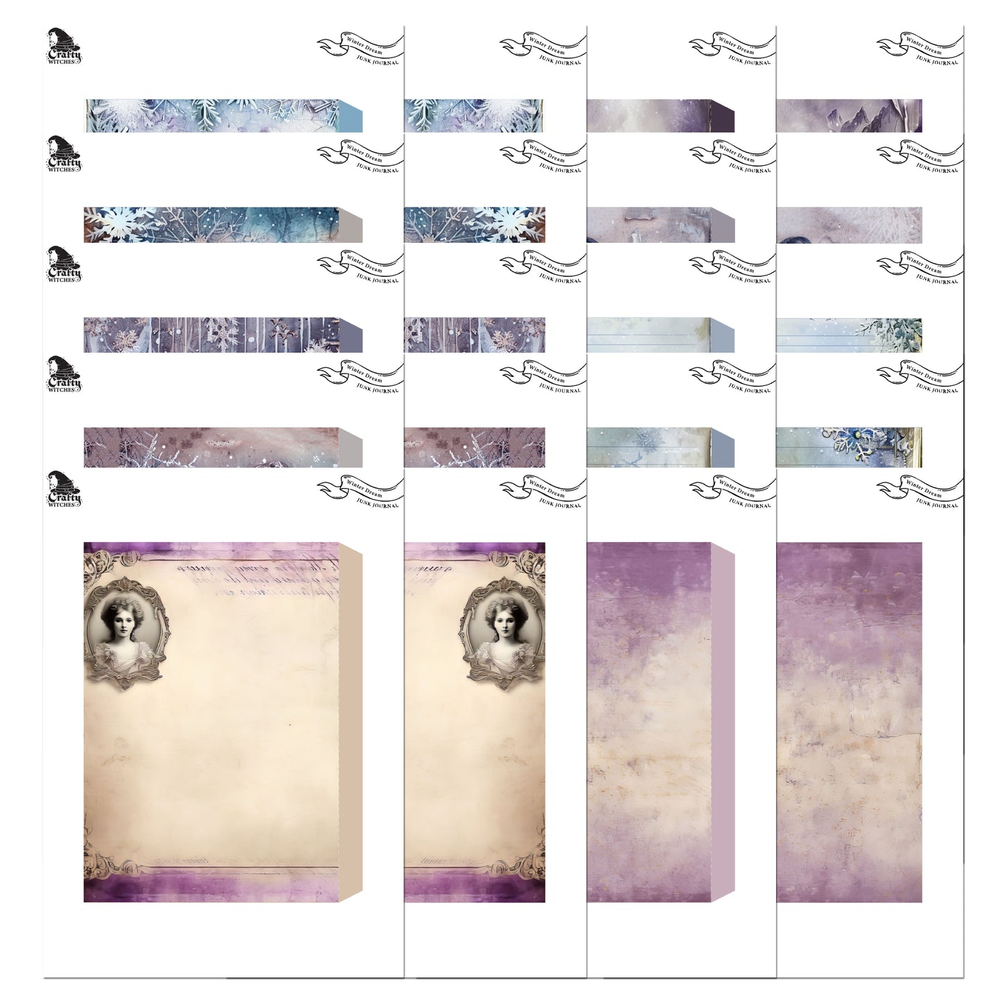 The Crafty Witches Winter Dreams Junk Journal Digital Collection