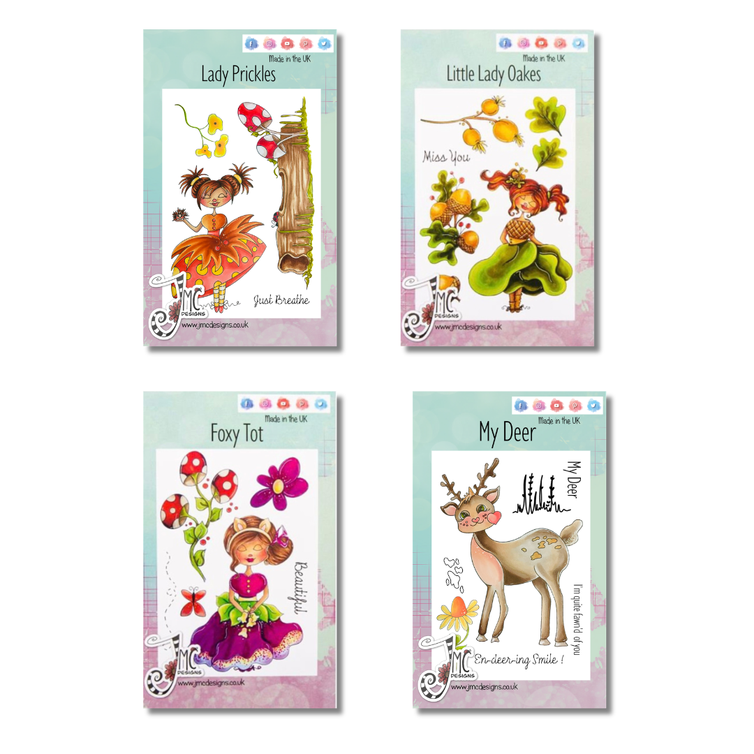 JMC Designs Woodland Tots A6 Stamp Collection - 4 x A6 Stamp Sets