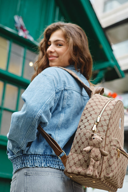 Signare London Large Back Pack B-loved Design in Beige
