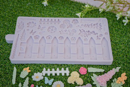 Karen Davies Sugarcraft Cottage Garden Silicone Mould