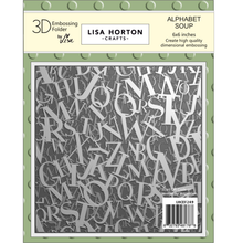 Lisa Horton Crafts Alphabet Soup 6" x 6" 3D Embossing Folder