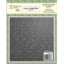 Lisa Horton Crafts Background Script 6" x 6" 3D Embossing Folder