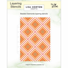 Lisa Horton Crafts Beaded Diamonds Layering Stencils