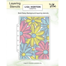 Lisa Horton Crafts Bold Daisy Background 5" x 7" Layering Stencils
