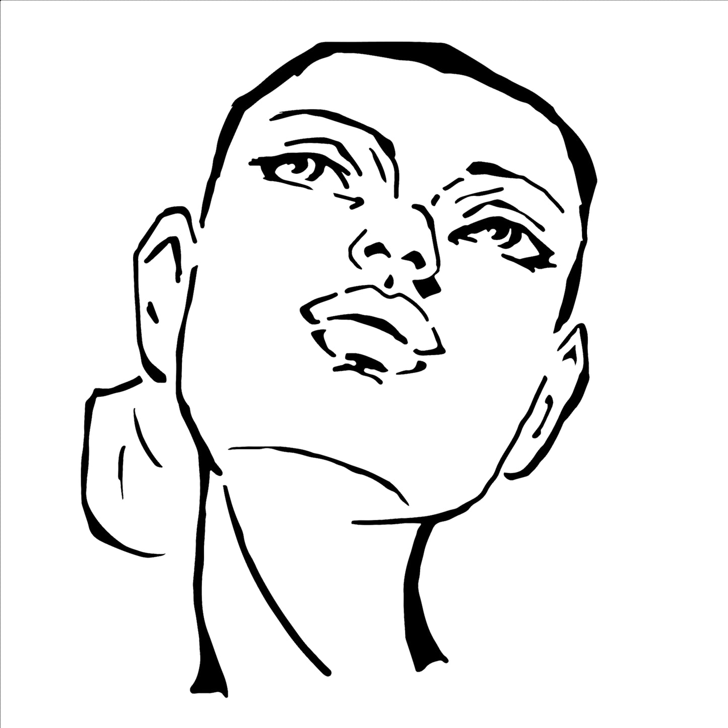 Creative Expressions Jane Davenport 6" x 6" Stencil - Head Turn Chin Up