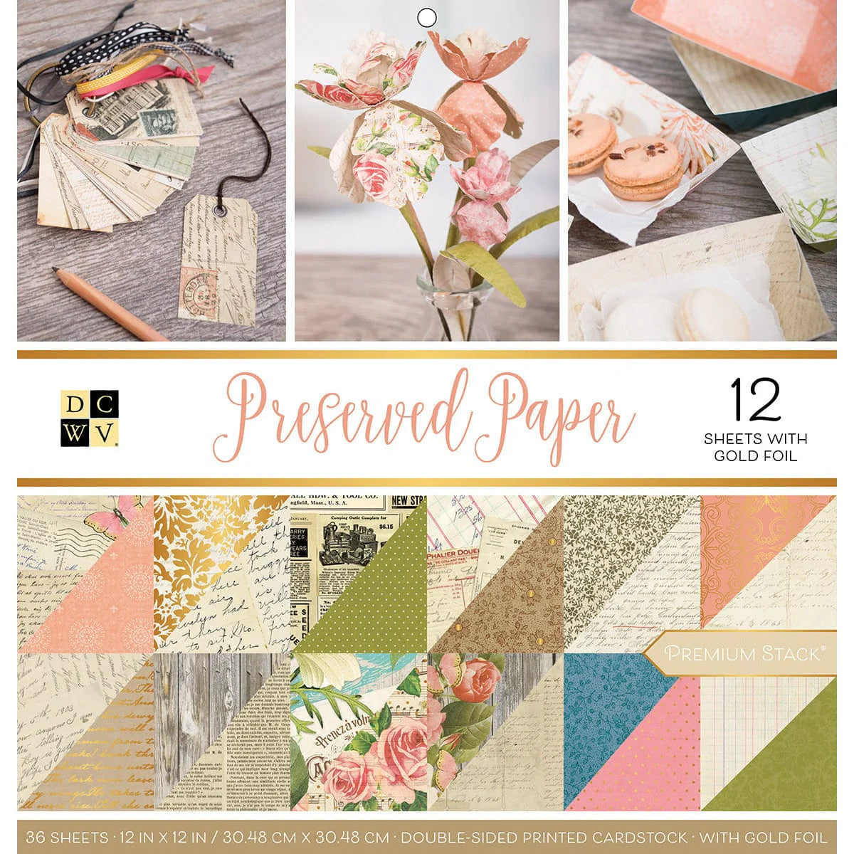 DCWV Double-Sided 12" x 12" Cardstock Stack - 36 Sheets