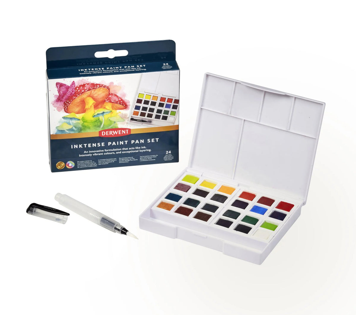 Derwent Inktense 24 Paint Pan Studio Set