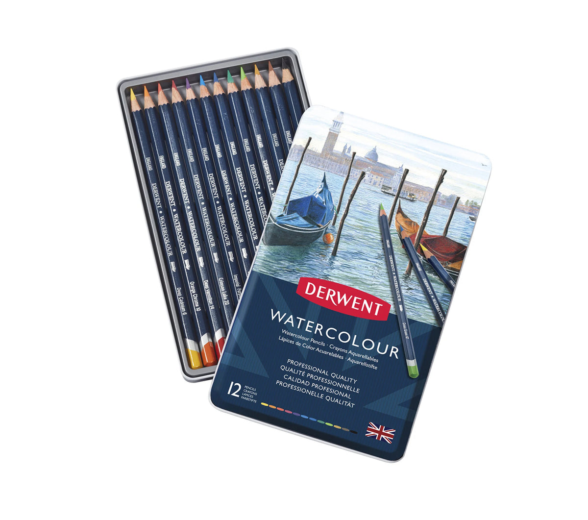 Derwent Watercolour Pencils Tin of 12