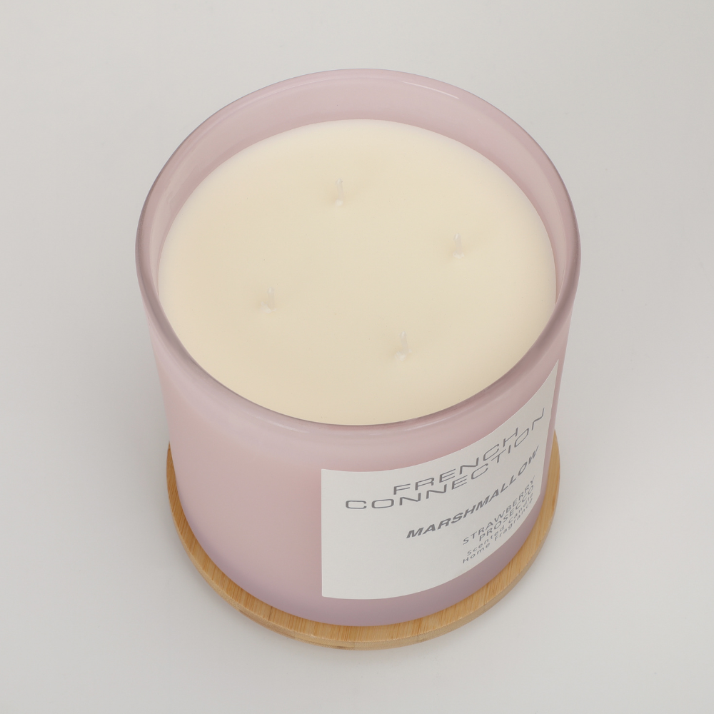 French Connection Pastel Range Marshmallow (Strawberry Prosecco) 4-Wick Candle 1.46kg