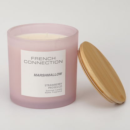 French Connection Pastel Range Marshmallow (Strawberry Prosecco) 4-Wick Candle 1.46kg