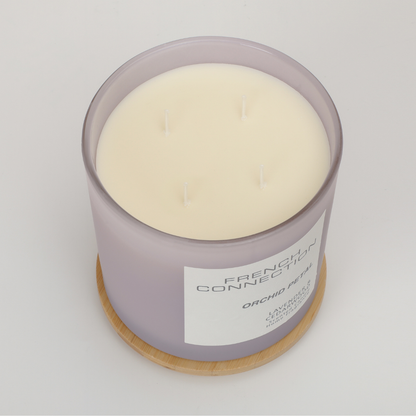 French Connection Pastel Range Orchid Petal (Lavender and Cedarwood) 4-Wick Candle 1.46kg
