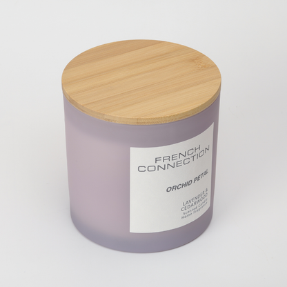 French Connection Pastel Range Orchid Petal (Lavender and Cedarwood) 4-Wick Candle 1.46kg