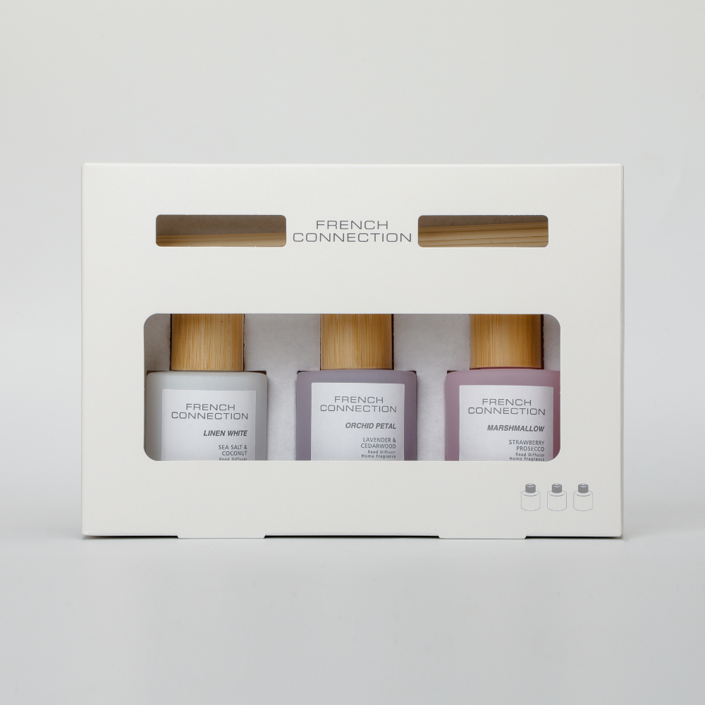 French Connection Pastel Range Trio of Reed Diffusers Gift Set 3 x 50ml