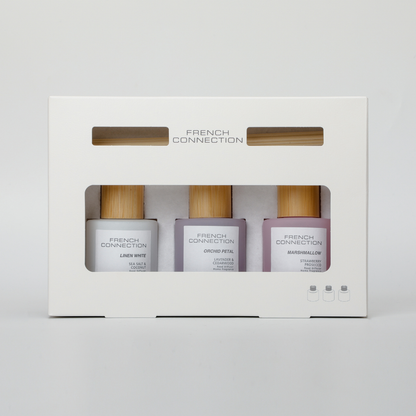 French Connection Pastel Range Trio of Reed Diffusers Gift Set 3 x 50ml