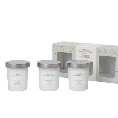 French Connection White Collection Trio of Candles Giftset 3 x 54g