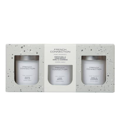 French Connection White Collection Trio of Candles Giftset 3 x 54g