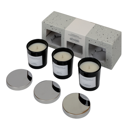 French Connection Black Collection Trio of Candles Giftset 3 x 52g